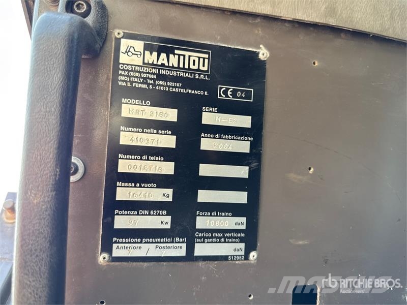 Manitou MRT2150 Privilege+ Manipuladores telescópicos