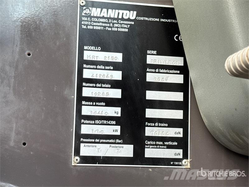 Manitou MRT2150 Privilege+ مناولات متداخلة