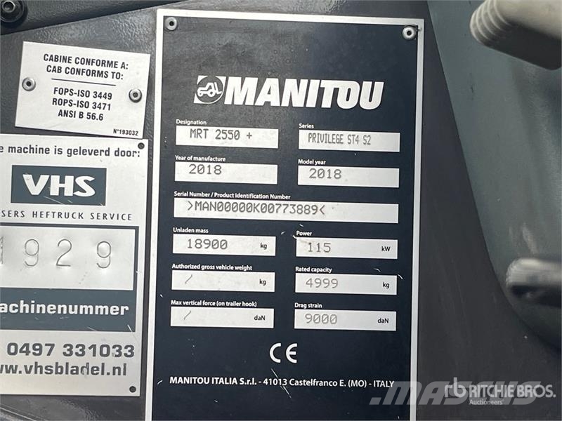 Manitou MRT2550 Telescopic handlers