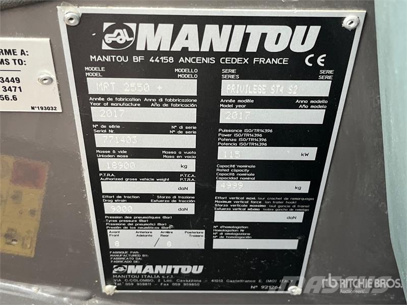 Manitou MRT2550 Teleskooplaadurid