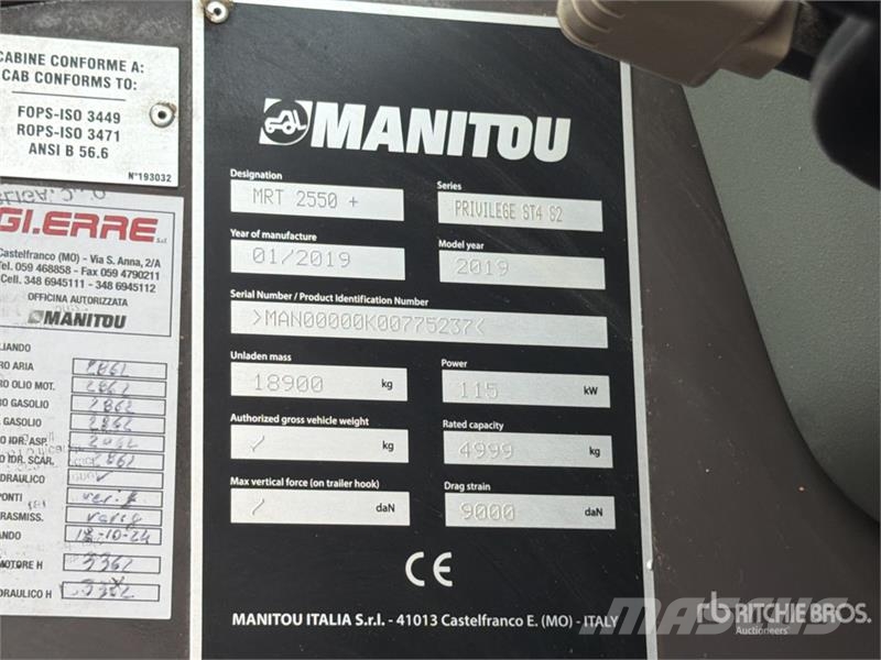 Manitou MRT2550 Privilege+ Chariot télescopique