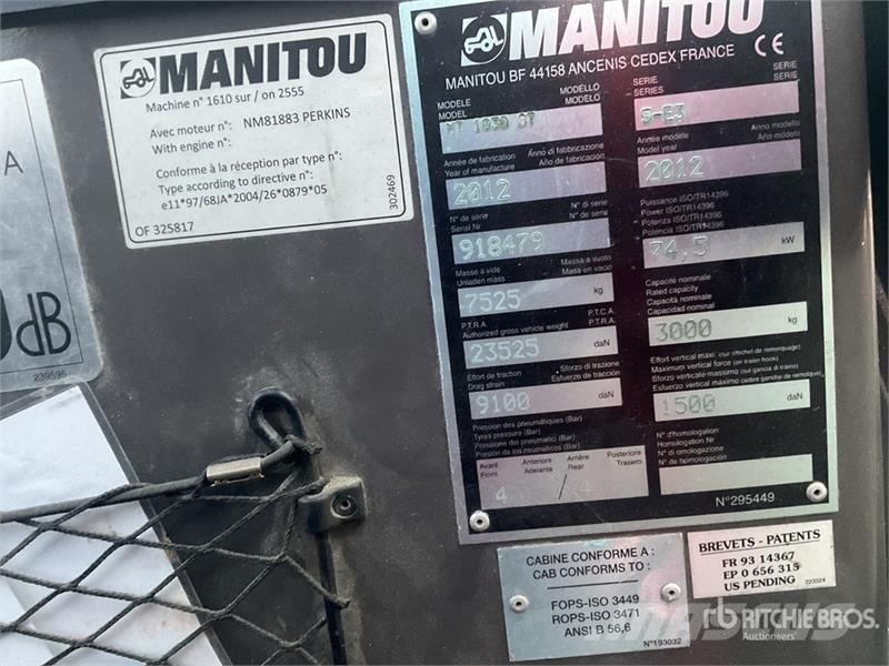 Manitou MT1030 Verreikers