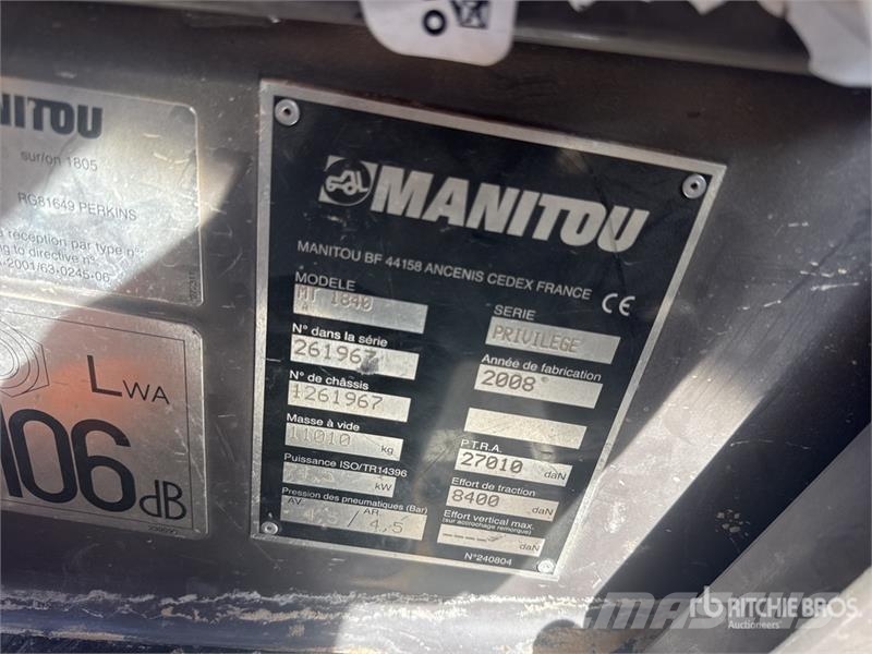 Manitou MT1840 Chariot Telescopique Telehandler Teleskopski viličarji