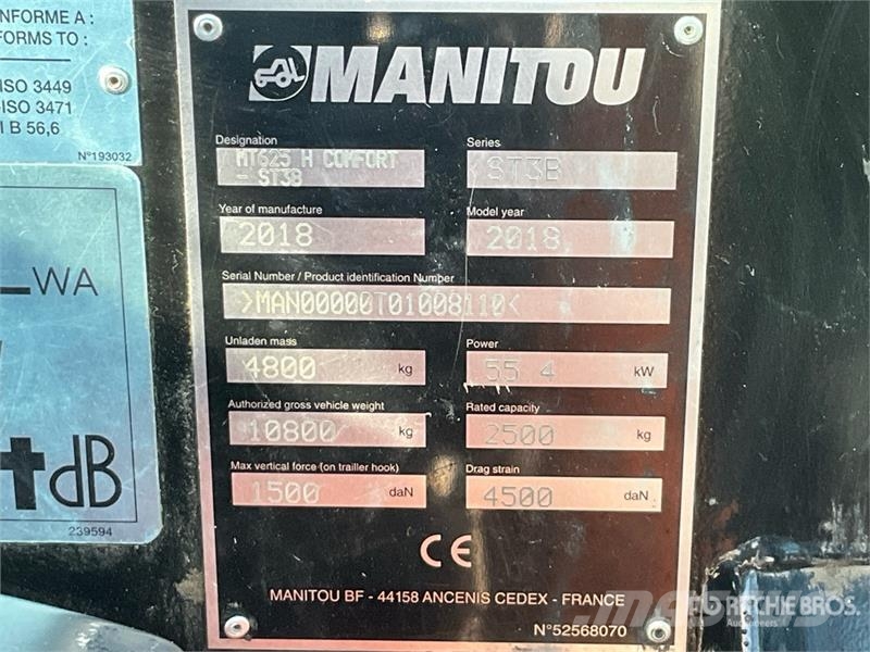 Manitou MT625 Teleskopiniai krautuvai
