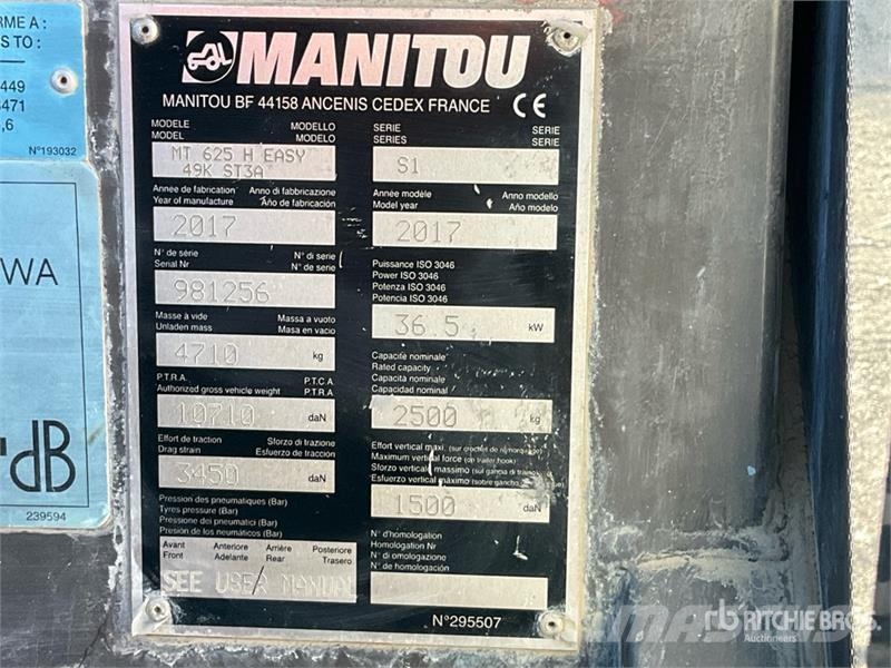 Manitou MT625H Teleskopiniai krautuvai