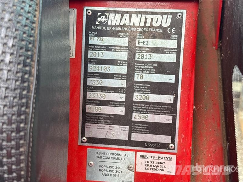 Manitou MT732 مناولات متداخلة