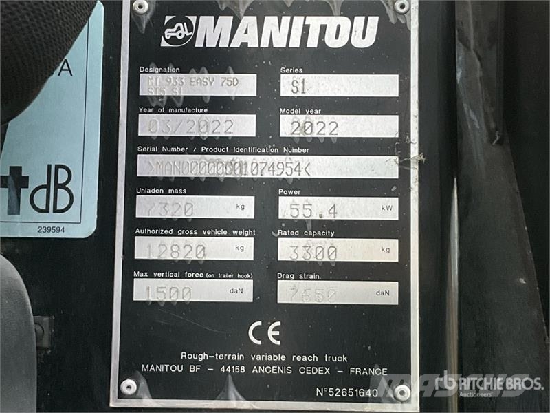 Manitou MT933 Telehandler Teleskoplader