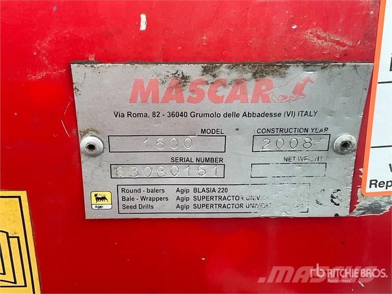 Mascar 1600 Bale Wrapper Împachetatoare