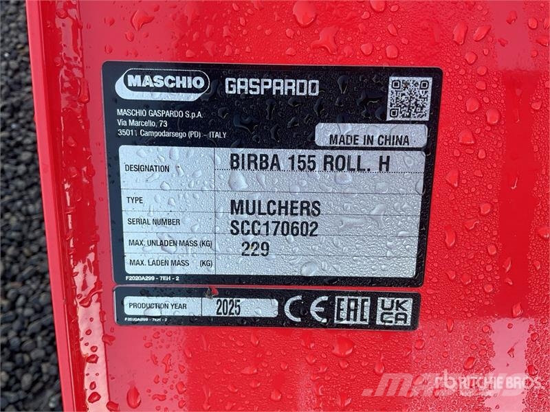 Maschio Gaspardo Birba 155 Mulcher Attachment (Unused) Forestry mulchers