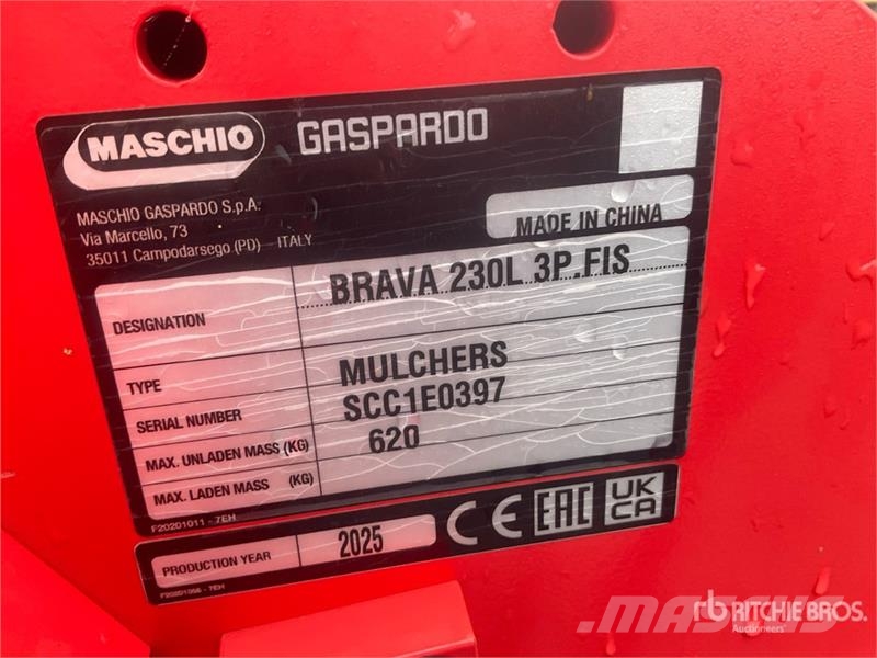 Maschio Gaspardo Brava 230L Mulcher Attachment (Unused) ماكينات تقطيع أخشاب الحراجة