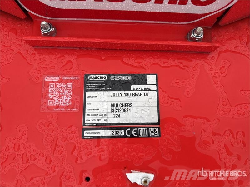 Maschio Gaspardo Jolly 180 rear di 1800 mm 3-Point Hitch F تقطيع وتقليم وتحيط جزازات