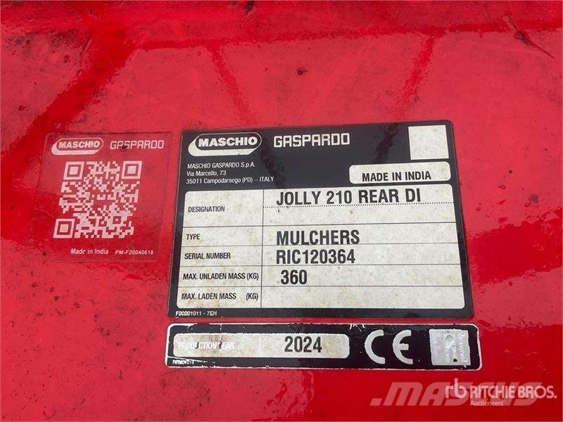 Maschio Gaspardo Jolly 210 Finishing Mower Kosilnice za grobi teren