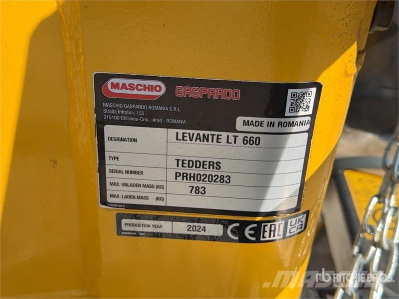 Maschio Gaspardo LEVANTE LT660 Hay Tedder (Unused) Okretači i sakupljači sijena