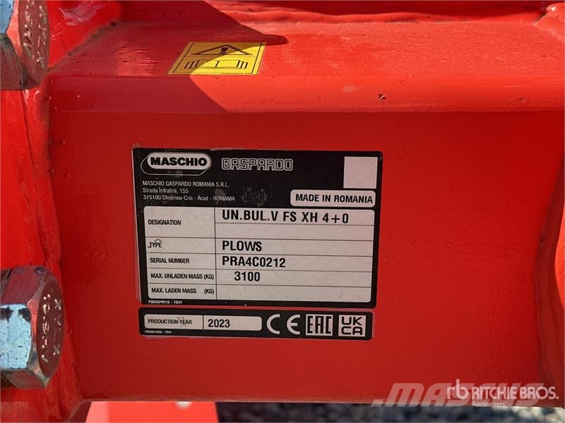 Maschio Gaspardo UN. BUL.V FS XH 4+0 Breaking Plow (Unused Ploeg