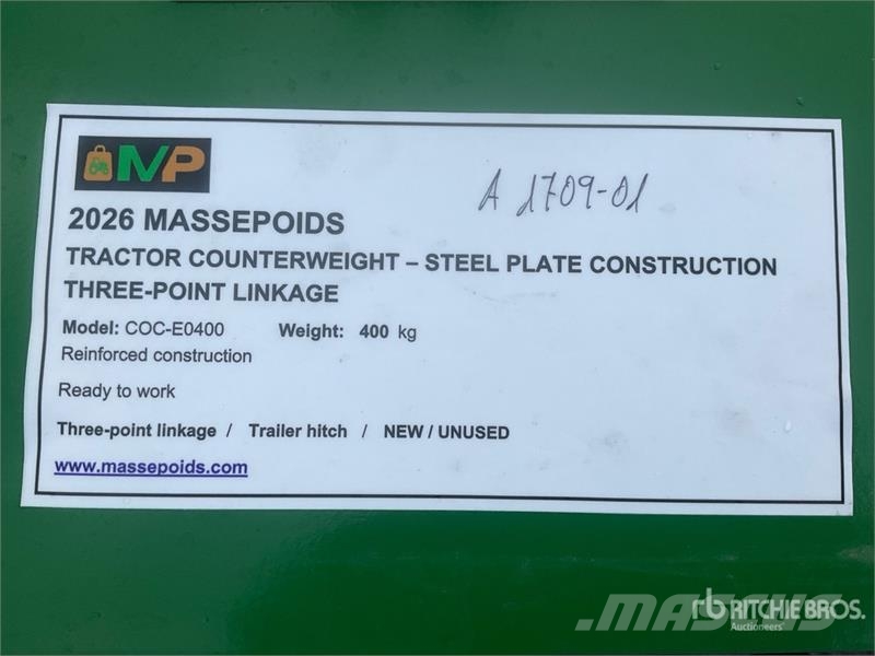 Massepoids COC-E0400 ECO steel three-point counter Muut maatalouskoneet