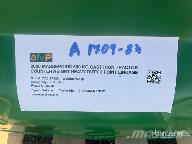 Massepoids COC-TF600 Cast-iron three-point counter Muut maatalouskoneet