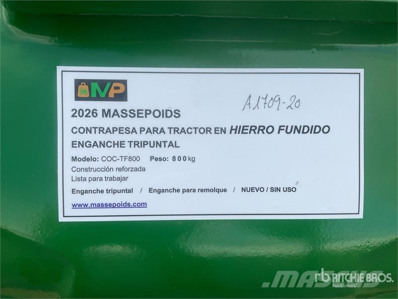 Massepoids COC-TF800 Cast-iron three-point counter Muut maatalouskoneet