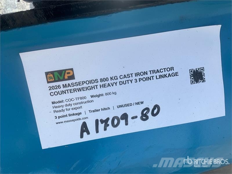 Massepoids COC-TF800 Cast-iron three-point counter Muut maatalouskoneet
