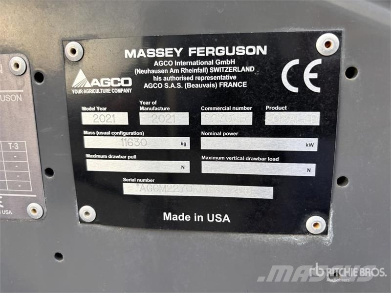 Massey Ferguson 2270XD Тюковые пресс-подборщики