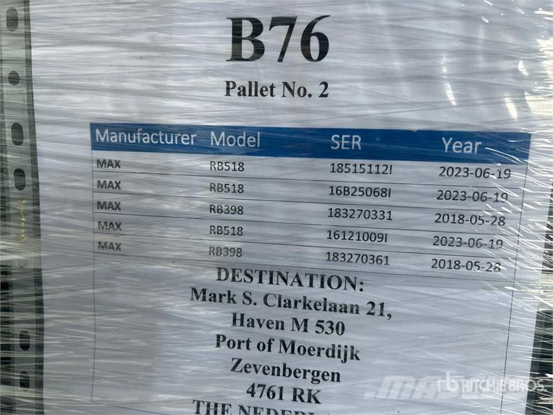  MAX RB518 Rebartier Andere Zubehörteile