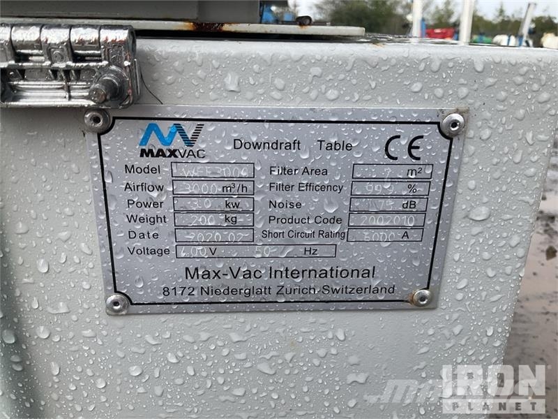 Maxvac WFF3000 Downdraft Table Workbench Andere Zubehörteile
