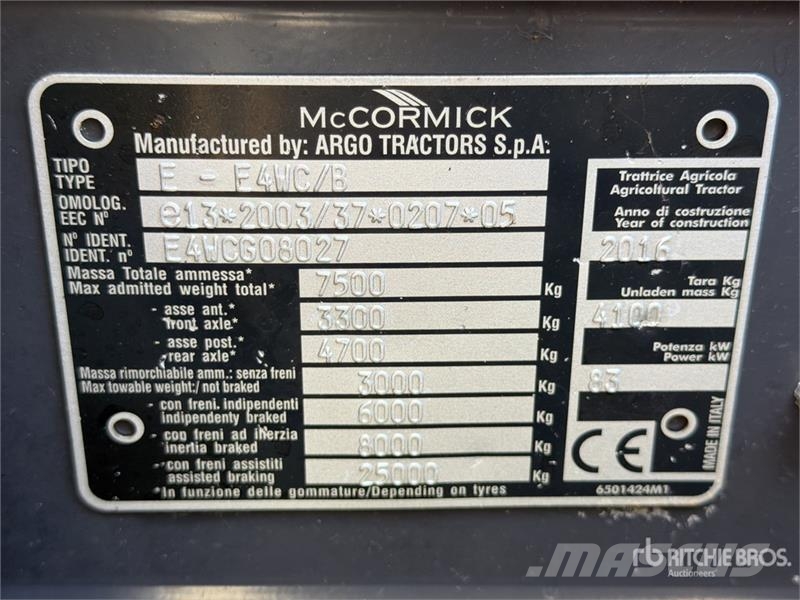 McCormick X5.40 4WD Tractor Tractores
