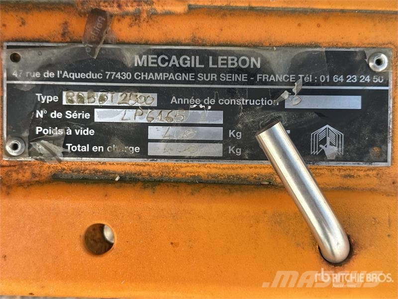 Mecagil Rabot 2500 Plaque Frontale Stavebníctvo - ostatné