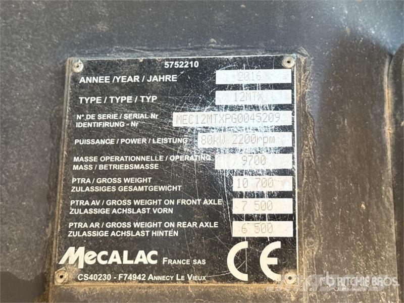 Mecalac 12MTX Pelle sur pneus