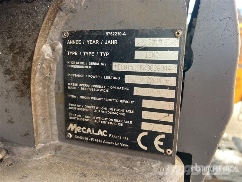 Mecalac 15MC Pelle Sur Chenilles Tracked Excavator Roomikekskavaatorid