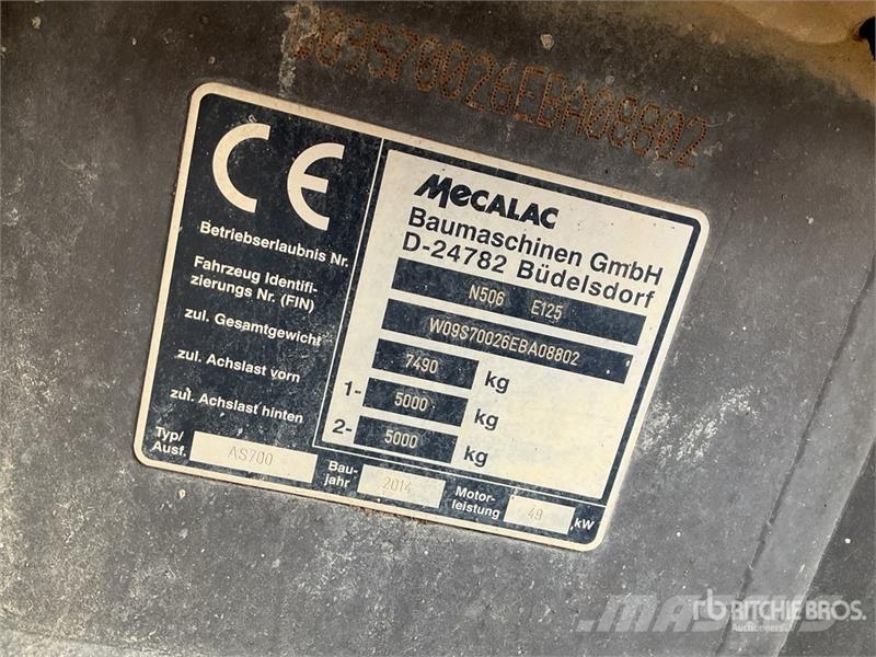 Mecalac AS700 Chargeuse Sur Pneus Wheel Loader Gumikerekes homlokrakodók