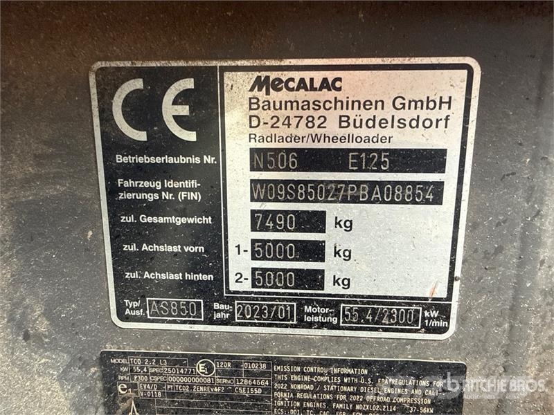 Mecalac AS850 Wheel Loader Wheel loaders
