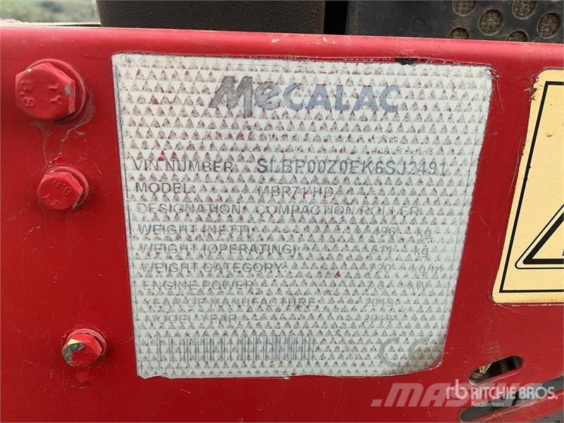 Mecalac MBR71 HD Walk Behind Roller Other rollers
