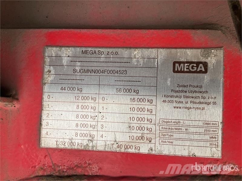 Mega MNN Quad/A Extendable Extendable Step Deck Trailer Dieplader