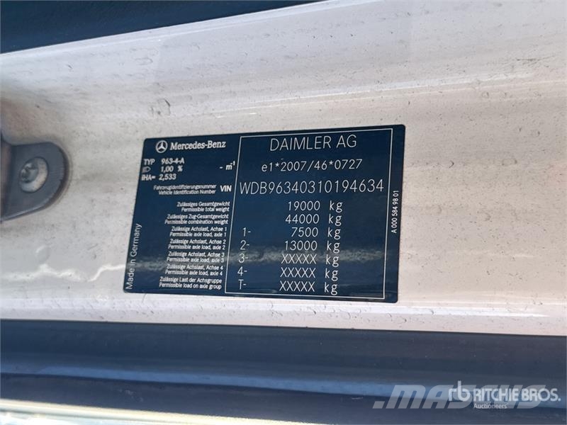 Mercedes-Benz Actros 1842 4x2 Tracteur Routier Cabine Couchette  وحدات الجر