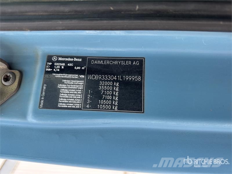 Mercedes-Benz Actros 3236 8x4 Camion Malaxeur 8x4 Mixer Truck Concrete trucks