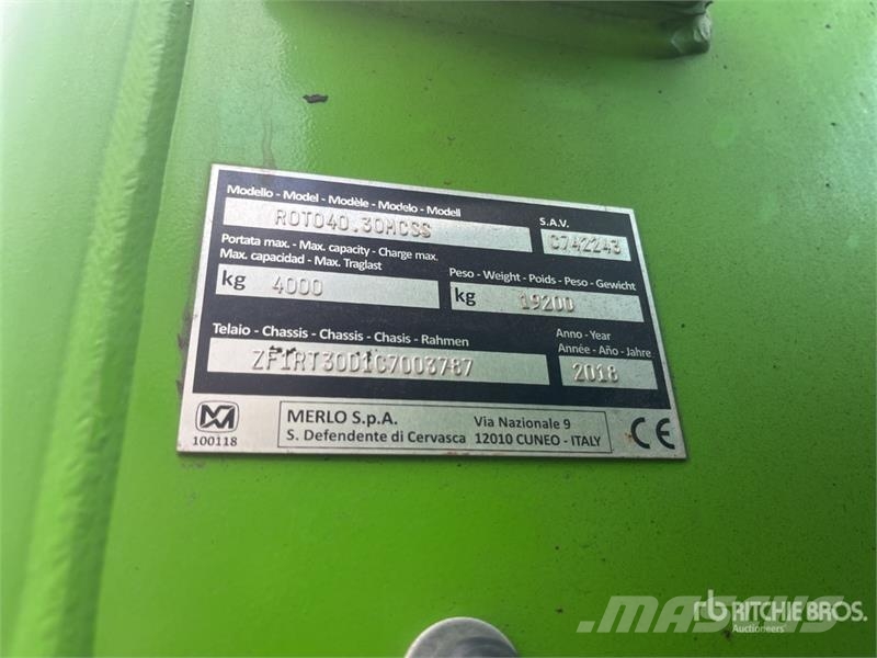Merlo 40.30 Telehandler مناولات متداخلة