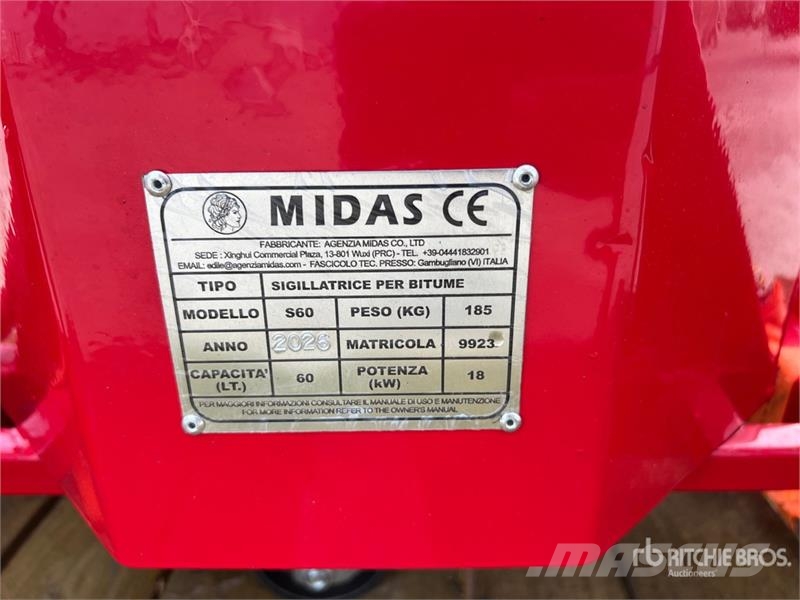Midas S60 Sealer Acessórios de máquinas de asfalto