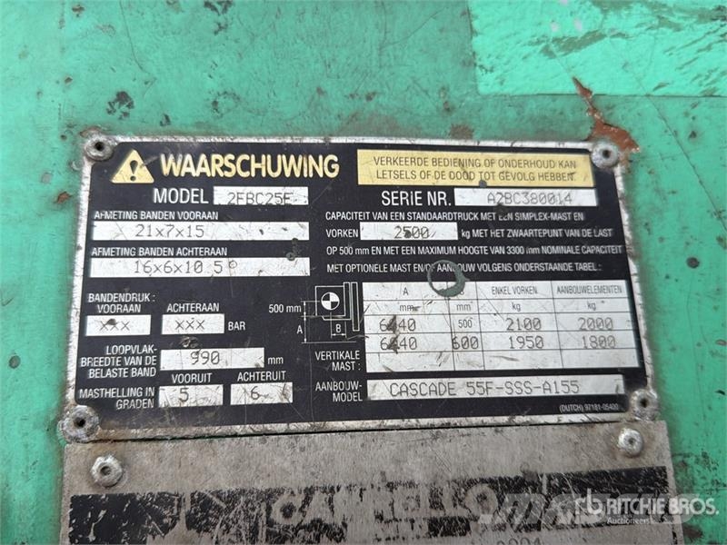 Mitsubishi 25B 2500 kg Electric Forklift Carrelli elevatori elettrici