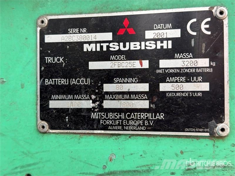 Mitsubishi 25B 2500 kg Electric Forklift Carrelli elevatori elettrici