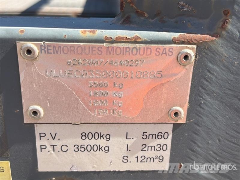 Moiroud ECO350A Remorque Equipment Trailer Anhænger til Autotransport