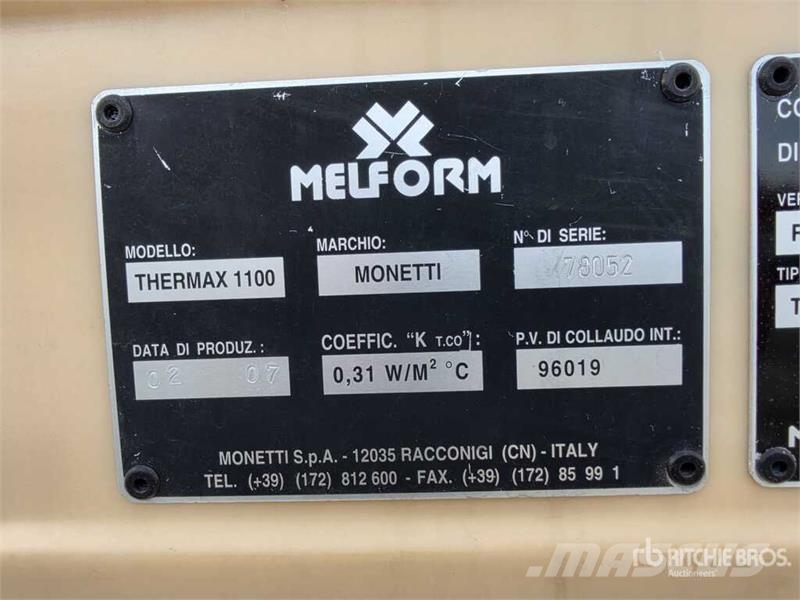  Monetti Melform Thermax 900/S Isothermal Container Άλλα εξαρτήματα