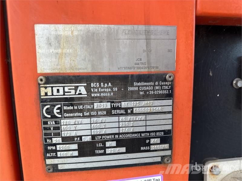 Mosa GE 125 JHSX - 120 KVA Generator Set 柴油发电机