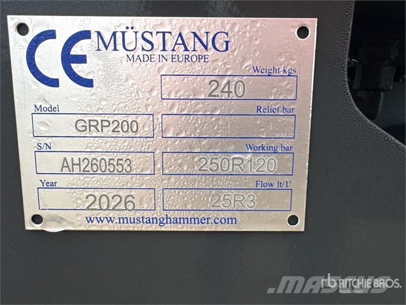Mustang GRP200 Demolition Grapple (Unused) Pinzas