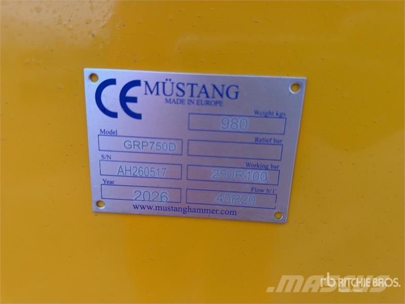 Mustang GRP750 D Rotating Demolition Grapple (Unused) Chwytaki