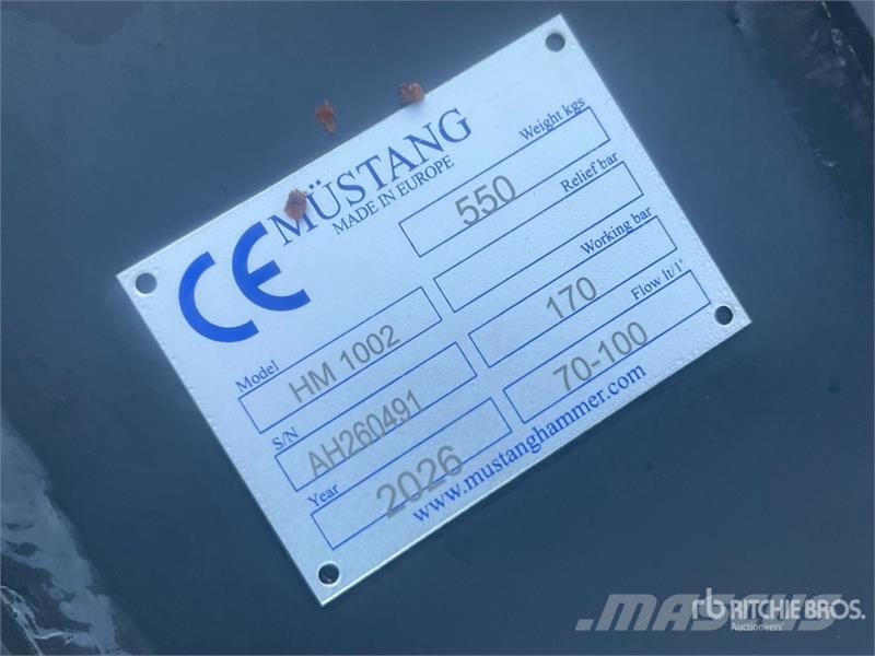 Mustang HM1002 Hydraulic Breaker (Unused) Hidrolik kırıcılar