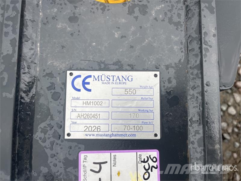 Mustang HM1002 Hydraulic Breaker (Unused) Hammers / Breakers