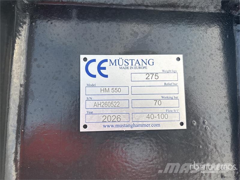 Mustang HM550 Hydraulic Breaker (Unused) Hydraulik / Trykluft hammere