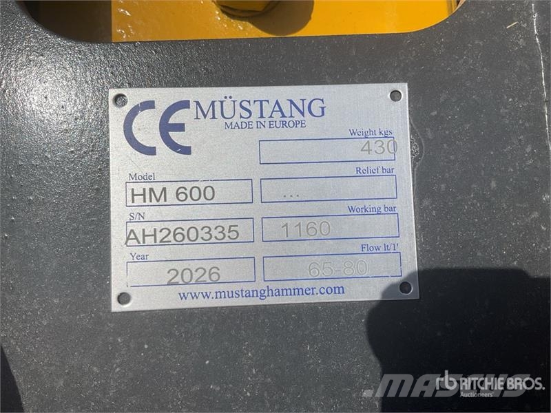 Mustang HM600 Hydraulic Breaker (Unused) Hamers en brekers