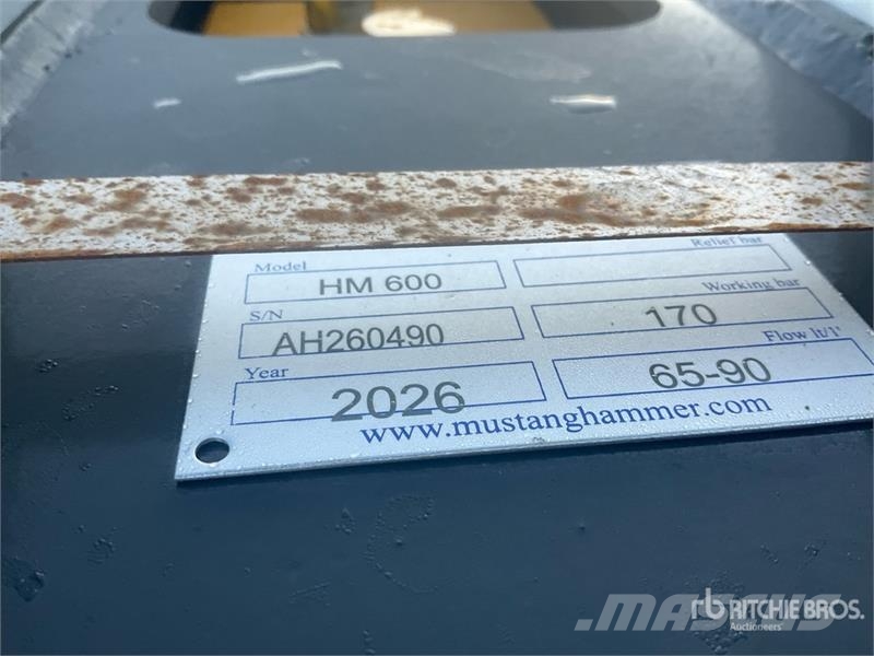 Mustang HM600 Hydraulic Breaker (Unused) Hidrolik kırıcılar