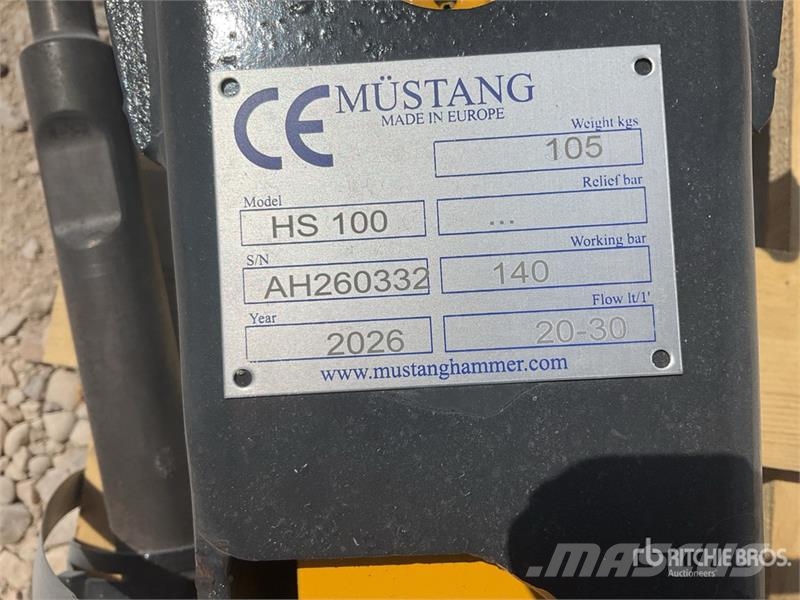 Mustang HS100 Hydraulic Breaker (Unused) Hamers en brekers